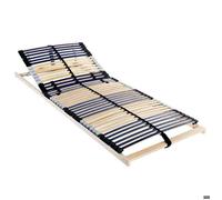 CHIC Lit adulte,1 place - 80x190 cm Sommier à lattes Marron 80 x 190 cm ,Bois de hêtre massif #Sara27053