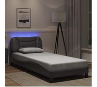CHIC Lit adulte,1 place - 80x200 cm Structure/Cadre de lit et LED gris 80x200 cm #Sara30371