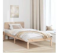 CHIC Lit adulte,1 place - 80x200 cm Structure/Cadre de lit Naturel 80 x 200 cm ,Bois massif en pin #Sara21201