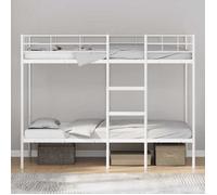 CHIC Lit adulte,1 place - 90x190 cm Lit superposé blanc 90x190 cm acier FR(elz28h)