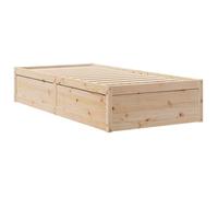 CHIC Lit adulte,1 place - 90x190 cm Structure/Cadre de lit 90x190 cm ,Bois de pin massif FR(ekk90b)