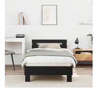 CHIC Lit adulte,1 place - 90x190 cm Structure/Cadre de lit Chêne noir 90 x 190 cm ,Bois d'ingénierie #Sara60310