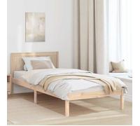 CHIC Lit adulte,1 place - 90x190 cm Structure/Cadre de lit Marron 90 x 190 cm ,Bois de pin massif #Sara81550