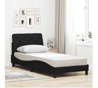 CHIC Lit adulte,1 place - 90x190 cm Structure/Cadre de lit noir 90x190 cm tissu #Sara29125