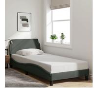 CHIC Lit adulte,1 place - 90x200 cm Structure/Cadre de lit gris foncé 90x200 cm tissu #Sara29904