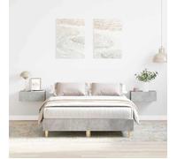 CHIC Lit adulte,2 places - 120x190 cm Structure/Cadre de lit Gris béton 120 x 190 cm ,Bois d'ingénierie #Sara29983