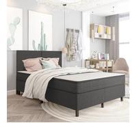 CHIC Lit adulte,2 places - 180x200 cm Sommier à lattes de lit gris tissu 180x200 cm #Sara98736