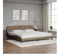 CHIC Lit adulte,2 places - 200x200 cm Structure/Cadre de lit cappuccino 200x200 cm similicuir #Sara34087