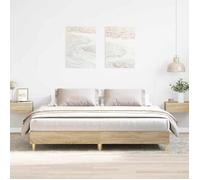 CHIC Lit adulte,2 places - 200x200 cm Structure/Cadre de lit chêne sonoma 200x200 cm #Sara30975