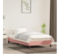 CHIC Lit Single 1 Place Cadre de lit Rose 90x190 cm Velours Design13787