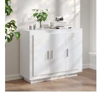 CHIC Meuble de séjour Contemporain Buffet Blanc 92x35x75cm Bois d'ingénierie FR62352