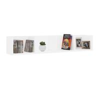 Chic - Meuble Range CD - Étagère murale à CD Meuble Étagère Blanc 100x18x18 cm Aggloméré @943380