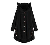 Chic Peignoir Femme Hiver Polaire Cocooning Cape Long Chaud Laine Pull Capuche Automne Sweat Veste Pilou Pilou