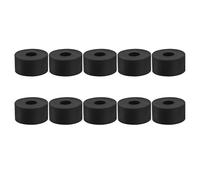 CHICAMPERA 10 Pièces Patin de Séchoir, Coussin en Caoutchouc pour Pot de Fleurs Rond, Noir, Antidérapant et Anti-Vibration, pour Ventilateur et Pot de Fleurs, Jardin