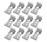 CHICAMPERA 100 Pièces Clips de Fixation pour Tube Lumière T8 en Acier Manganèse Argenté, Support Stable et Polyvalent pour Usage Bureau et Centre Commercial