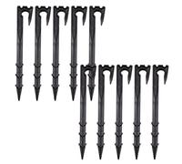 CHICAMPERA 10pcs Piquets de Tuyau D'irrigation Goutte à Goutte en PP Noir, Multi-usages Effet de Fixation pour Arrosage Jardin et Espaces Verts