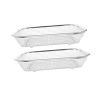 CHICAMPERA 2pièces Panier Couvert pour Lave-vaisselle Acier Inoxydable Organisateur de Couverts pour Cuisine Support de Séchage pour Ustensiles
