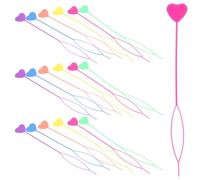 CHICAMPERA 30 Pcs Outils de Coiffure en Plastique de Cœur pour Tresses et Queues de Cheval, Créateurs de Chignons Délicats pour Coiffage Quotidien et Soirées