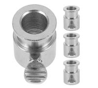 CHICAMPERA 4 Pièces Fixateur de Tige D’équilibre de Rôtisserie Chromé Fer | Argenté, Design Butée Stable, pour Broche de Rôtissoire et Grills à Gaz Familiaux