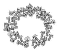 CHICAMPERA 40ensemble Vis de Bornier avec Rondelle Carrée Vis Nickelées pour Plaques Interrupteur Fixation Stable pour Équipements Électriques et Automobiles