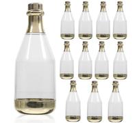 CHICAMPERA Boîte à Bonbons en Plastique Forme Bouteille Or, 12pcs, Contenant Dragées Mariage, pour Festival ou Shower