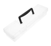 CHICAMPERA Boîte à Outils Multifonction en Plastique Noir avec Poignée, Compacte et Portable, pour Rangement à Domicile de Vis, Boulons et Fournitures de Bureau
