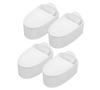 CHICAMPERA Cendrier Mural Créatif de Toilettes Blanc, Design Couvercle, Matériau PP et Acier Inoxydable, Pack de 4 Pièces pour Salle de Bains et Salon
