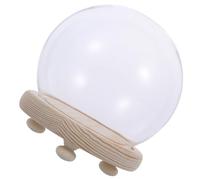 CHICAMPERA Cloche en Verre Borosilicate Ronde pour Fleurs Préservées, Accessoire D'affichage et Centre de Table pour Bureaux et Fêtes