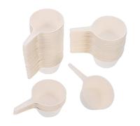 CHICAMPERA Coupes à glace jetables en papier blanc 50 pièces pan shape pour servir des desserts lors de fêtes familiales
