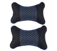 CHICAMPERA Coussin de Soutien Cervical Confortable pour Voiture Cou en Cuir Synthétique Bleu Rembourrage en Coton PP Taille, Conduite