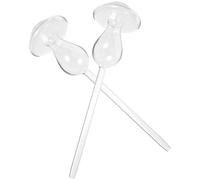 CHICAMPERA Dispositif D’arrosage Automatique pour Plantes en Verre 2 Pièces | Verre Borosilicaté, Forme Champignon Créative, pour Bonsaï et Plantes, avec Boîte en Papier