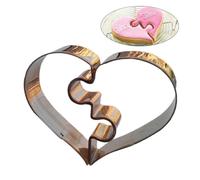 CHICAMPERA Emporte-pièces Puzzle de Cœur Moule à Biscuits Facile à Utiliser Set de 2 en Acier Inoxydable pour Noël et Fêtes de Mariage