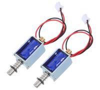 CHICAMPERA Interrupteur Électromagnétique à Solénoïde Dc Actionneur Linéaire Compact 2pcs Argenté en Fer Positionnement Rapide et Fonctionnement Stable pour Applications Industrielles