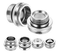 CHICAMPERA Kit Cuivre Argenté 6 Pièces Tuyau Adaptateur Robinet D’évier | Pulvérisateur D’évier et Tuyau D’arrosage, Retrait Facile, Réduit L’impact D’eau, Usage Salle de Bain