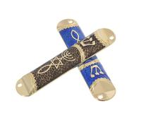 CHICAMPERA Lot de 2 Étuis à Mezouza en Métal Protecteurs pour Montant de Porte, Décoration Élégante et Solide pour Chambre et Festivals