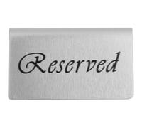 CHICAMPERA Panneau de Réservation Double Face Design de Tente en Acier Inoxydable Argenté Stable et Moderne pour Table pour Restaurants et Dîners