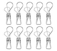 CHICAMPERA Pinces Multifonctions en Acier Inoxydable Argenté Lot de 10 Clips Solides pour Sécuriser Matériaux pour Cyanotype et Travaux Manuels