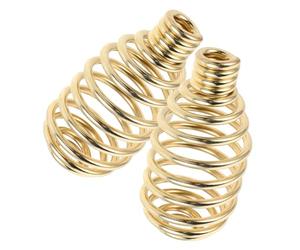 CHICAMPERA Poignée de Poêle à Granulés en Acier Doré Ressort Élastique, Accessoire Élégant pour Cheminée et Entretien sans Effort, Lot de 2 Pièces
