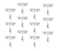 CHICAMPERA Porte-Étiquette Transparent Clip Double Tête Pour Support D’étiquette En Magasin Et Centre Commercial 25 Pièces En Plastique Avec Articulation À Rotule