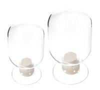 CHICAMPERA Pot à Allumettes pour Décoration Maison et Restaurant en Verre 2pcs Structure Stable et Design Délicat Capacité 250ml et 125ml