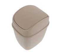 CHICAMPERA Poubelle de Voiture et Doublure Amovible Beige en Plastique avec Couvercle Facile à Ouvrir Résistante aux Taches, pour Voiture, Bureau ou Maison