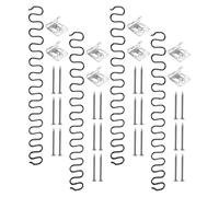 CHICAMPERA Ressorts de pièces de Fauteuil inclinable 4 Sets Clips de Ressort en Acier 50 cm 2 Clips 6 Clous, pour réparation et Support d'assise dans Le Salon