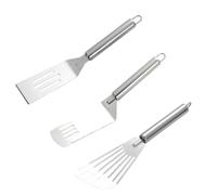 CHICAMPERA Spatules à Steak Créatives en Acier Inoxydable 3 Pcs, Finition Polie, Haute Dureté, Ustensiles Cuisine Multifonctions pour Poisson et Viande