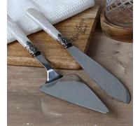 ChicAntique Cake Server Cake Knife Mother of Pearl Look Vintage Nostalgia
