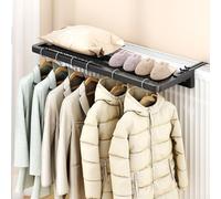 ChicBosomn Séchoir à linge pliable pour radiateur - 40 cm - Noir