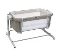 Chicco Next2Me Magic Evo, Berceau Bébé Cododo, Lit Bébé Cododo, avec Mode Balançoire, Rail Ouvrable, 11 Niveaux de Hauteur, Réglable en Hauteur, 4 Roues, Matelas et Sac de Voyage Inclus, Beige
