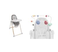 Chicco Chaise Haute Évolutive Polly Armonia pour Enfants de 0 Mois à 40 kg, Avec Barre de Jeu inclus, Chaise Haute Inclinable avec Hauteur et Repose-Pieds Réglables, 4 Roues, Compacte