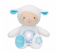 Chicco First Dreams Berceuse Peluche Mouton avec Veilleuse et Musique Relaxante, Enregistrement de la Voix et Capteur de Sommeil - Jouets pour Bébé et Enfants - dès la Naissance - Bleu