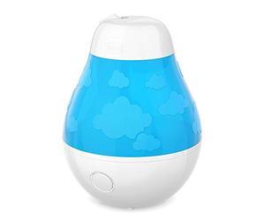 Chicco Humi Ambient, humidificateur d'ambiance, à vapeur, technologie combinée chaud/froid, bouton tactile pour le réglage de la vapeur, avec récipient pour essences, autonomie 7 heures