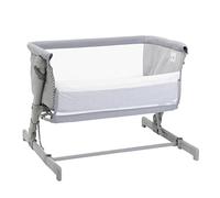 Chicco Next2Me Go Berceau Bébé Lit Latéral, Compatible avec Plusieurs Lits, Réglable en Hauteur, Bonne Circulation d’Air, Berceau de Voyage, Lit de Voyage, Pliable, Gris Clair